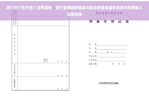 浙江农行机关收入证明揭秘，银行精英薪酬体系与职业前景全解析及如何开具收入证明指南