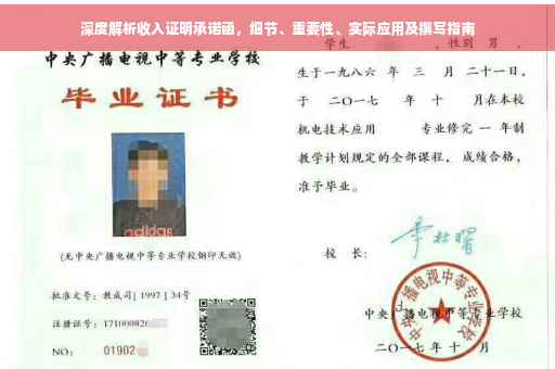 深度解析收入证明承诺函，细节、重要性、实际应用及撰写指南