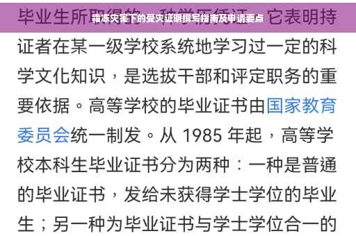 霜冻灾害下的受灾证明撰写指南及申请要点