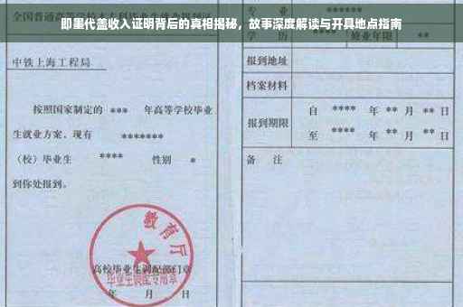 即墨代盖收入证明背后的真相揭秘，故事深度解读与开具地点指南