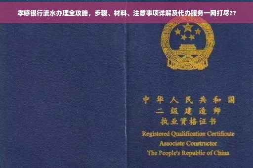 孝感银行流水办理全攻略，步骤、材料、注意事项详解及代办服务一网打尽??