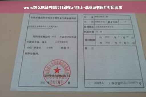 word怎么把证书照片打印在a4纸上-毕业证书图片打印要求 word怎么把证书照片打印在a4纸上-毕业证书图片打印要求