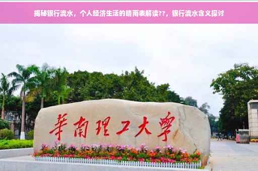 揭秘银行流水，个人经济生活的晴雨表解读??，银行流水含义探讨