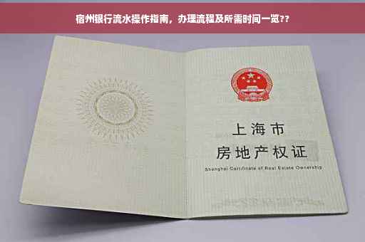 宿州银行流水操作指南，办理流程及所需时间一览??