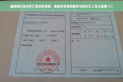 揭秘银行流水炒汇背后的真相，金融交易幕后解析与流水汇入含义探秘 ?⚡️