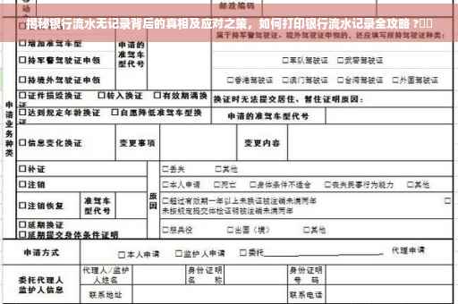 揭秘银行流水无记录背后的真相及应对之策，如何打印银行流水记录全攻略 ?⚡️