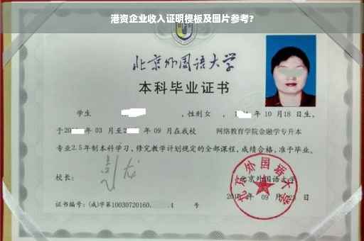 港资企业收入证明模板及图片参考?