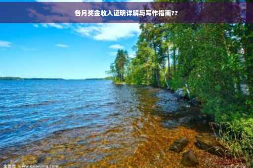 各月奖金收入证明详解与写作指南??