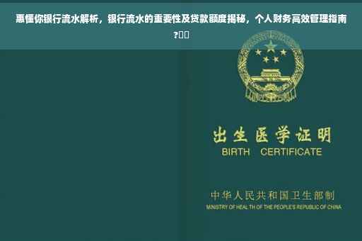 惠懂你银行流水解析，银行流水的重要性及贷款额度揭秘，个人财务高效管理指南?⚡️