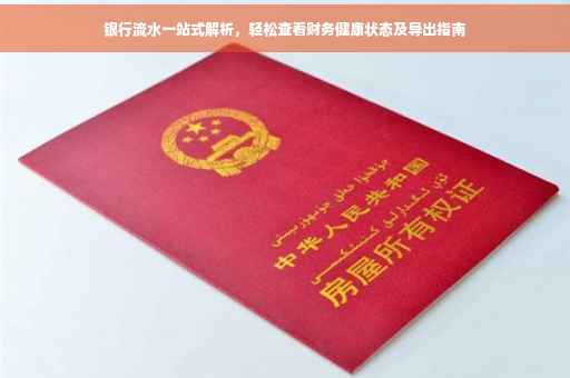 银行流水一站式解析，轻松查看财务健康状态及导出指南