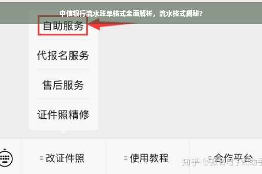 中信银行流水账单格式全面解析，流水格式揭秘?