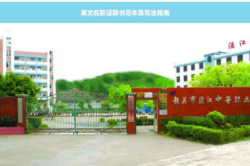 英文在职证明书范本及写法指南