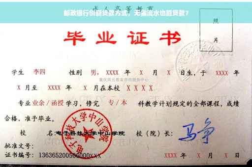 邮政银行创新贷款方式，无需流水也能贷款？