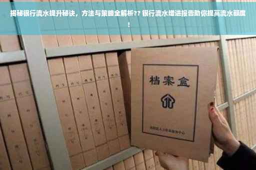 揭秘银行流水提升秘诀，方法与策略全解析?? 银行流水增进报告助你提高流水额度！