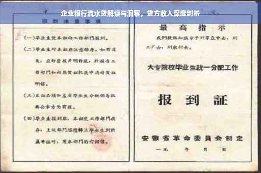企业银行流水贷解读与洞察，贷方收入深度剖析