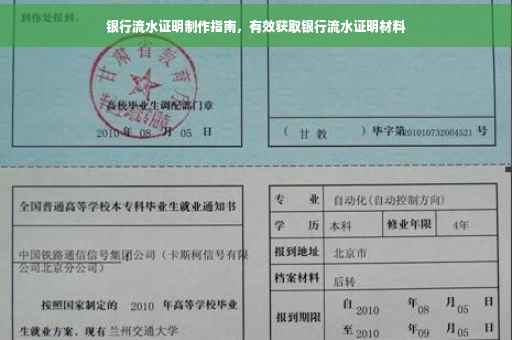 银行流水证明制作指南，有效获取银行流水证明材料