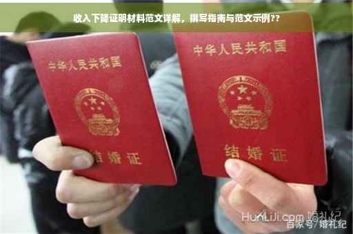 收入下降证明材料范文详解，撰写指南与范文示例??