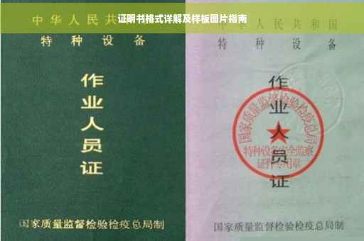 证明书格式详解及样板图片指南