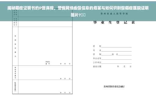 揭秘癌症证明书的P图真相，警惕网络虚假信息的危害与如何识别假癌症医院证明图片?⚡️
