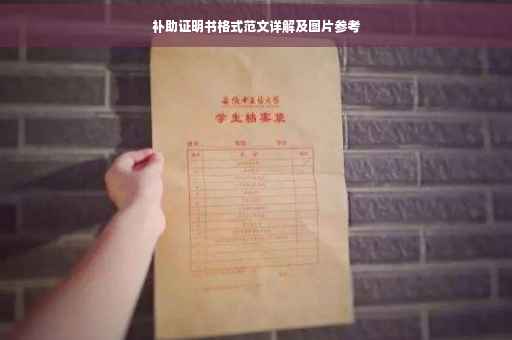 补助证明书格式范文详解及图片参考