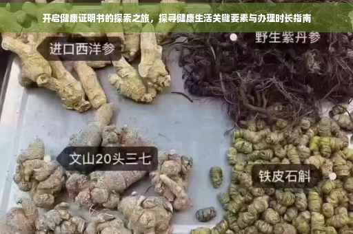 开启健康证明书的探索之旅，探寻健康生活关键要素与办理时长指南