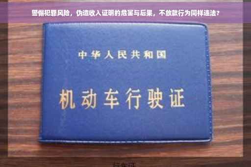 警惕犯罪风险，伪造收入证明的危害与后果，不放款行为同样违法?