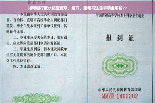 揭秘银行流水核查信息，细节、流程与注意事项全解析??