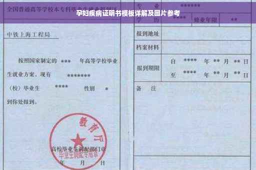 孕妇疾病证明书模板详解及图片参考