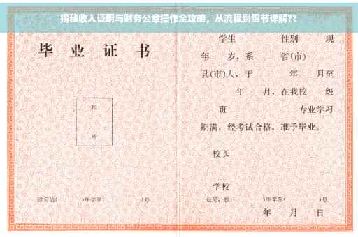 揭秘收入证明与财务公章操作全攻略，从流程到细节详解??