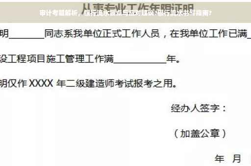 审计考题解析，银行流水要点与应对建议?银行流水书写指南?