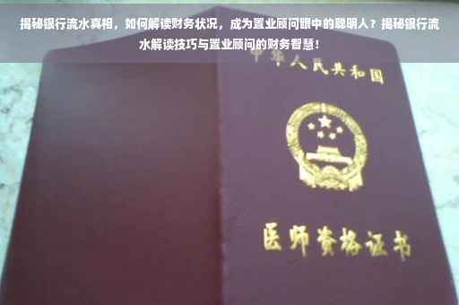 揭秘银行流水真相，如何解读财务状况，成为置业顾问眼中的聪明人？揭秘银行流水解读技巧与置业顾问的财务智慧！