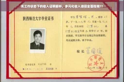 无工作状态下的收入证明解析，多元化收入途径全面指南??
