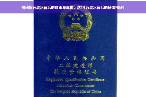 揭秘银行流水背后的故事与真相，达19万流水背后的秘密揭秘！
