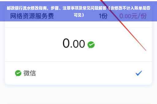 邮政银行流水修改指南，步骤、注意事项及常见问题解答（含修改不计入账单是否可见）