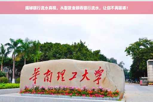 揭秘银行流水真相，从取款金额看银行流水，让你不再困惑！