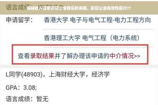 揭秘收入证明彩印公章背后的真相，彩印公章有效性探讨??