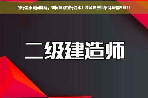 银行流水调阅详解，如何获取银行流水？涉及违法犯罪问题需注意??