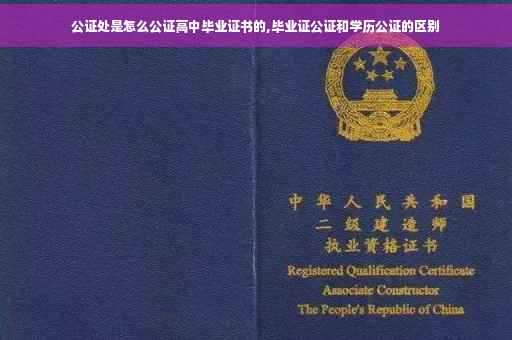 公证处是怎么公证高中毕业证书的,毕业证公证和学历公证的区别