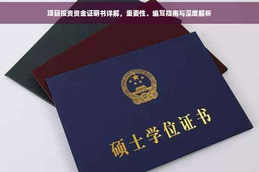 项目投资资金证明书详解，重要性、编写指南与深度解析