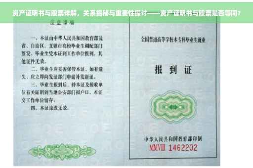 资产证明书与股票详解，关系揭秘与重要性探讨——资产证明书与股票是否等同？
