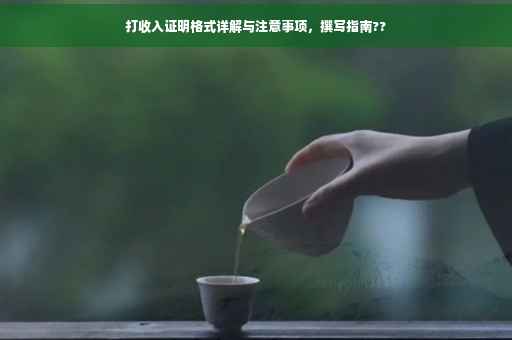 打收入证明格式详解与注意事项，撰写指南??