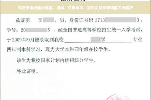 换新卡银行流水详解，流程、注意事项、常见问题及查询能力全解析