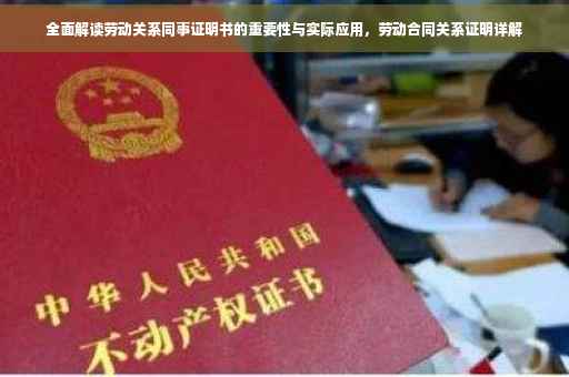全面解读劳动关系同事证明书的重要性与实际应用，劳动合同关系证明详解