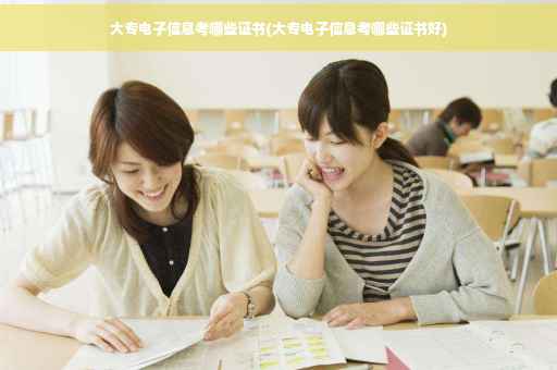 大专电子信息考哪些证书(大专电子信息考哪些证书好)