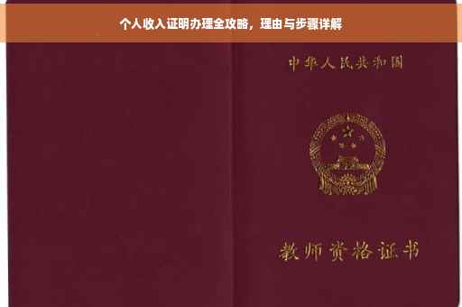 个人收入证明办理全攻略，理由与步骤详解