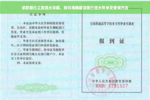 求职银行工资流水详解，如何准确解读银行流水账单及查询方法