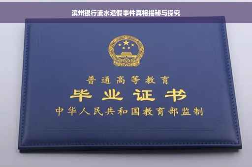 滨州银行流水造假事件真相揭秘与探究