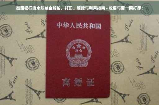 衡阳银行流水账单全解析，打印、解读与利用指南 - 收费与否一网打尽！