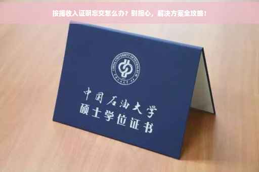 按揭收入证明忘交怎么办？别担心，解决方案全攻略！