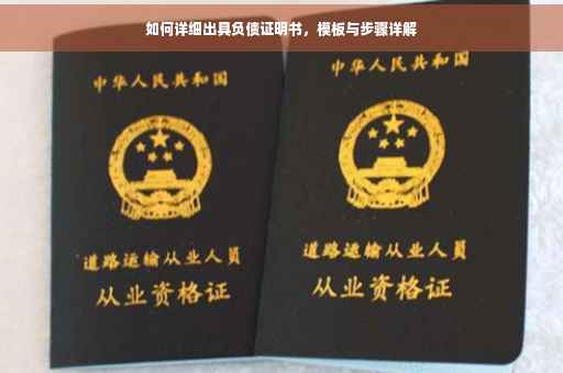 如何详细出具负债证明书，模板与步骤详解